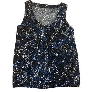 Ann Taylor LOFT Women's Tank Top Blouse Shirt Small Boho Wearable Art Geometric